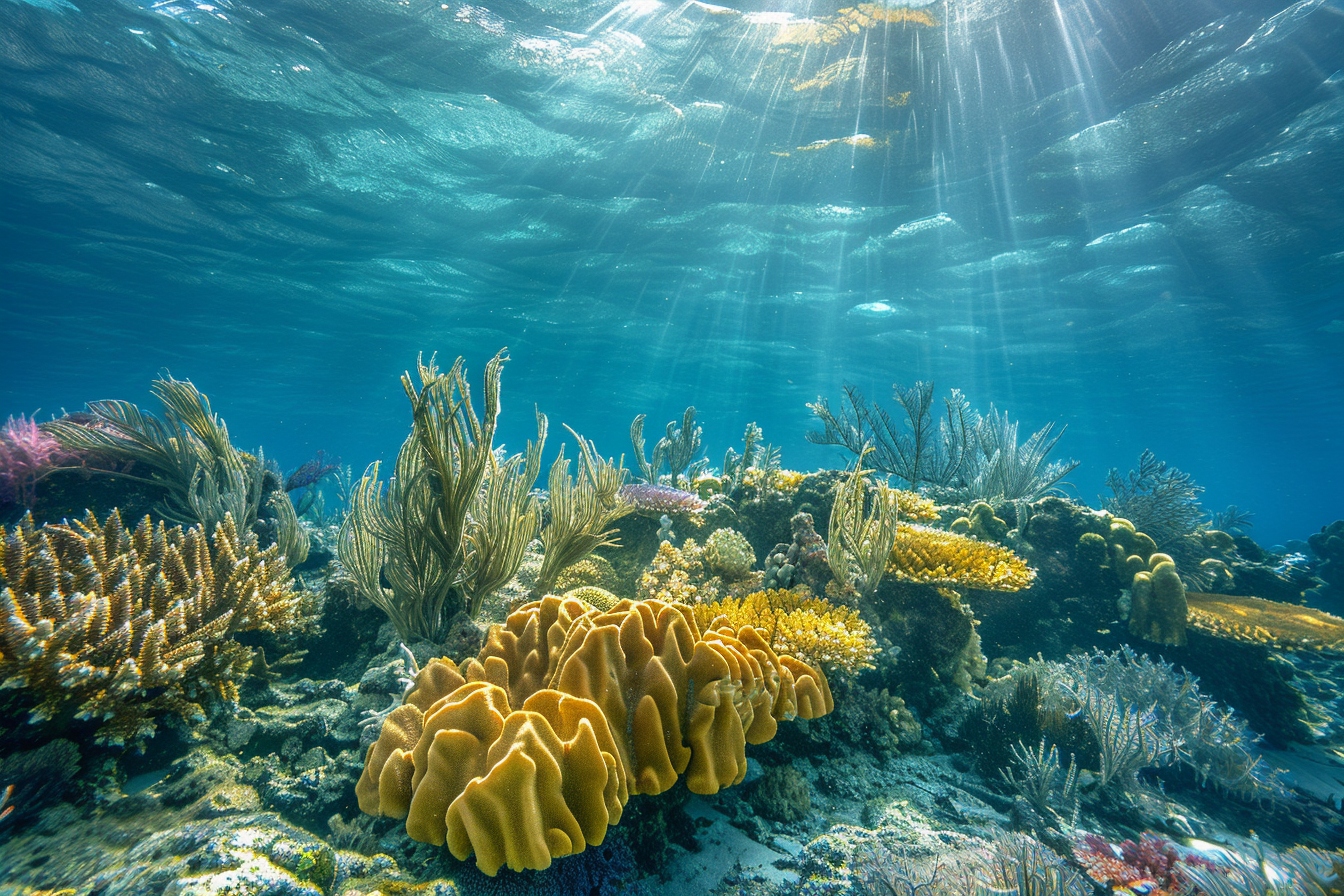 La barrière de corail Andros Bahamas