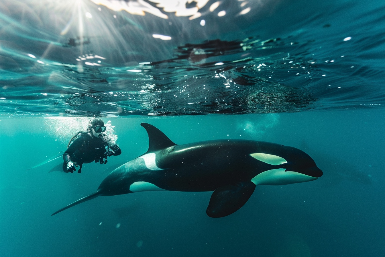 Snorkeling en Norvège avec des Orques